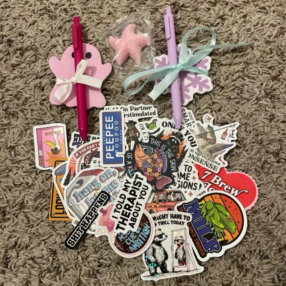 Colorful Sticker and Pen Set